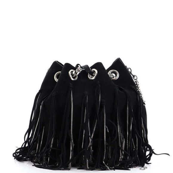 YSL Saint Laurent emmanuelle fringe bucket bag - Picture 4 of 8